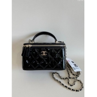 ​Top Grade Chanel Clutch with Chain in Patent Calfskin Bag AP2199 Black 2024