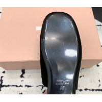 Best Product Miu Miu Suede Flat Mules Black 703131