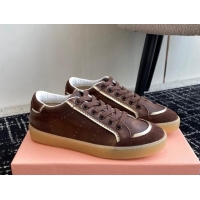 Duplicate Miu Miu Suede and Leather Sneakers Brown 719099