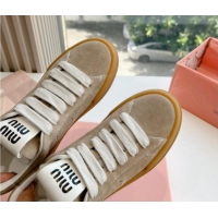 Perfect Miu Miu Suede Sneakers Beige 719100