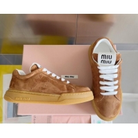 Unique Style Miu Miu Suede Sneakers Brown 719105