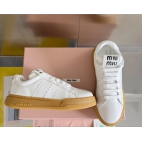 Grade Quality Miu Miu Leather Sneakers White 719107