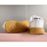 Grade Quality Miu Miu Leather Sneakers White 719107