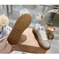 Best Price Miu Miu Suede Sneakers Beige 813090