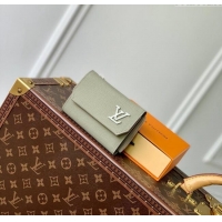 Good Taste Louis Vuitton Slender Pilot Wallet in LV Aerogram Leather M81740 Sage Green 2024