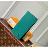 Buy Discount Louis Vuitton Brazza Wallet in Grained Leather M69980 Green 2024