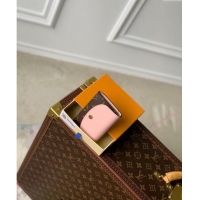 Famous Brand Louis Vuitton Rosalie Coin Purse Wallet in Monogram Canvas and Pink Leather M82333 2024