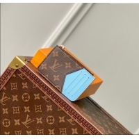 Top Grade Louis Vuitton Romy Card Holder in Monogram Canvas and Leather M83602 Blue 2024