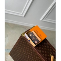 Top Grade Louis Vuitton Card Holder in Monogram Craggy Canvas M83348 Chocolate Brown 2024