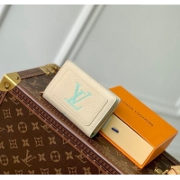 Pretty Style Louis Vuitton Clea Coin Purse Wallet in Bicolor Monogram Empreinte Leather M80151 Green 2024