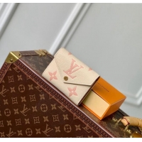 Well Crafted Louis Vuitton Victorine Wallet in Bicolor Monogram Empreinte Leather M80968 Pink 2024