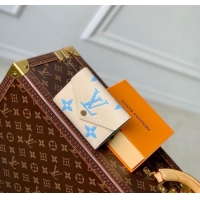 Pretty Style Louis Vuitton Victorine Wallet in Bicolor Monogram Empreinte Leather M80968 Blue 2024