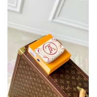 Buy Discount Louis Vuitton Zippy Coin Purse Wallet in Monogram Tiles Canvas M83658 Coral Pink 2024