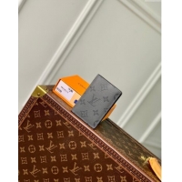 Well Crafted Louis Vuitton Pocket Organizer Wallet in Grey Monogram Eclipse Canvas M61696 2024