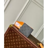 Top Grade Louis Vuitton Slender Wallet in Grey Monogram Eclipse Canvas M80906 2024