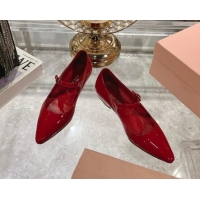 Good Product Miu Miu Patent Leather Mary Janes Pumps Red 014022 