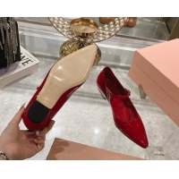 Good Product Miu Miu Patent Leather Mary Janes Pumps Red 014022 