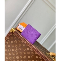 Buy Discount Louis Vuitton Multiple Wallet in Monogram Leather M83056 Purple 2024