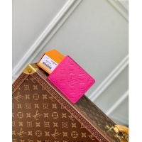 Top Grade Louis Vuitton Multiple Wallet in Monogram Leather M69037 Pink 2024