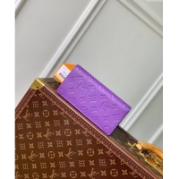 Well Crafted Louis Vuitton Brazza Wallet in Monogram Leather M69038 Purple 2024