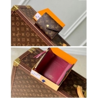 Best Price Louis Vuitton Monogram Canvas Victorine Wallet M41938 Burgundy 2024