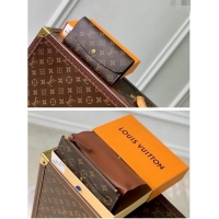 Discount Louis Vuitton Monogram Canvas Emilie Wallet M60697 Brown 2024