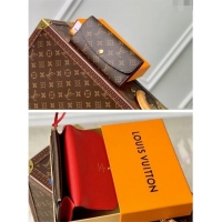 Low Price Louis Vuitton Monogram Canvas Emilie Wallet M60697 Red 2024