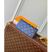 Top Design Louis Vuitton Brazza Wallet in Navy Blue Monogram Gradient Canvas M11546 2024