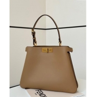 Best Price Fendi Peekaboo Soft Medium Bag in Cappuccino-coloured Leather Bag 80172 Beige 2024 Top