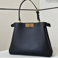 New Design Fendi Peekaboo Soft Medium Bag in Cappuccino-coloured Leather Bag 80172 Black 2024 Top