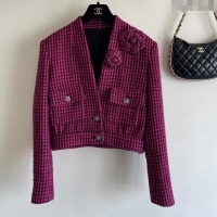 ​Top Grade Chanel Tweed Jacket CH101713 Pink 2024