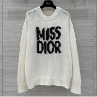 ​Well Crafted Dior Miss Dior Cashmere & Silk Long Sweater CH101813 White 2024