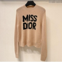 Well Crafted Dior Miss Dior Cashmere & Silk Sweater CH101816 Pale Pink 2024