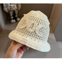 Spot Bulk Celine Knit Bucket Hat 1019014 White 2024