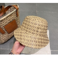 Buy Classic Fendi Straw Bucket Hat 0706 Beige/Khaki 2023