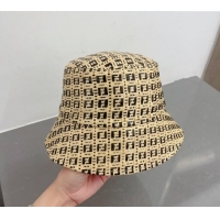 Well Crafted Fendi Straw Bucket Hat 0706 Beige/Black 2023