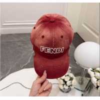 Classic Specials Fendi Denim Baseball Hat F83032 Burgundy 2023