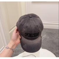 Low Cost Fendi Denim Baseball Hat F83033 Grey 2023