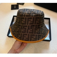 New Design Fendi FF Bucket Hat 1108 Orange 2023