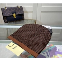 Grade Quality Fendi FF Knit Hat FE082301 Brown 2024