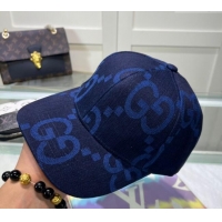 Market Sells Gucci Maxi GG Denim Baseball Hat GG091302 Deep Blue 2024