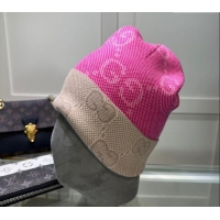 Market Sells Gucci Knit Hat with Maxi GG 1019022 Pink 2024