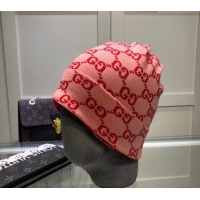 Best Grade Gucci GG Knit Hat 1019023 Pink 2024