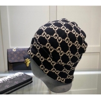 Market Sells Gucci GG Knit Hat 1019023 Black/Beige 2024