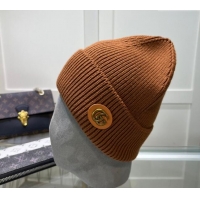 Well Crafted Gucci Knit Hat with GG Patch 1019027 Brown 2024