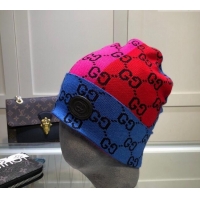 Fashion Discount Gucci Colored Knit Hat 1019029 Pink/Orange/Blue 2024