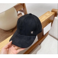 Best Cheap Chanel Suede Baseball Hat 0301 Black 2024