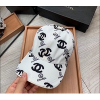 Market Sells Chanel CC Print Hat 040301 White 2024