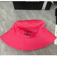 Buy Classic Chanel Denim Bucket Hat with Strass CC 0514 Red 2024