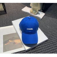 Luxurious Chanel Canvas Baseball hat 051302 Blue 2024